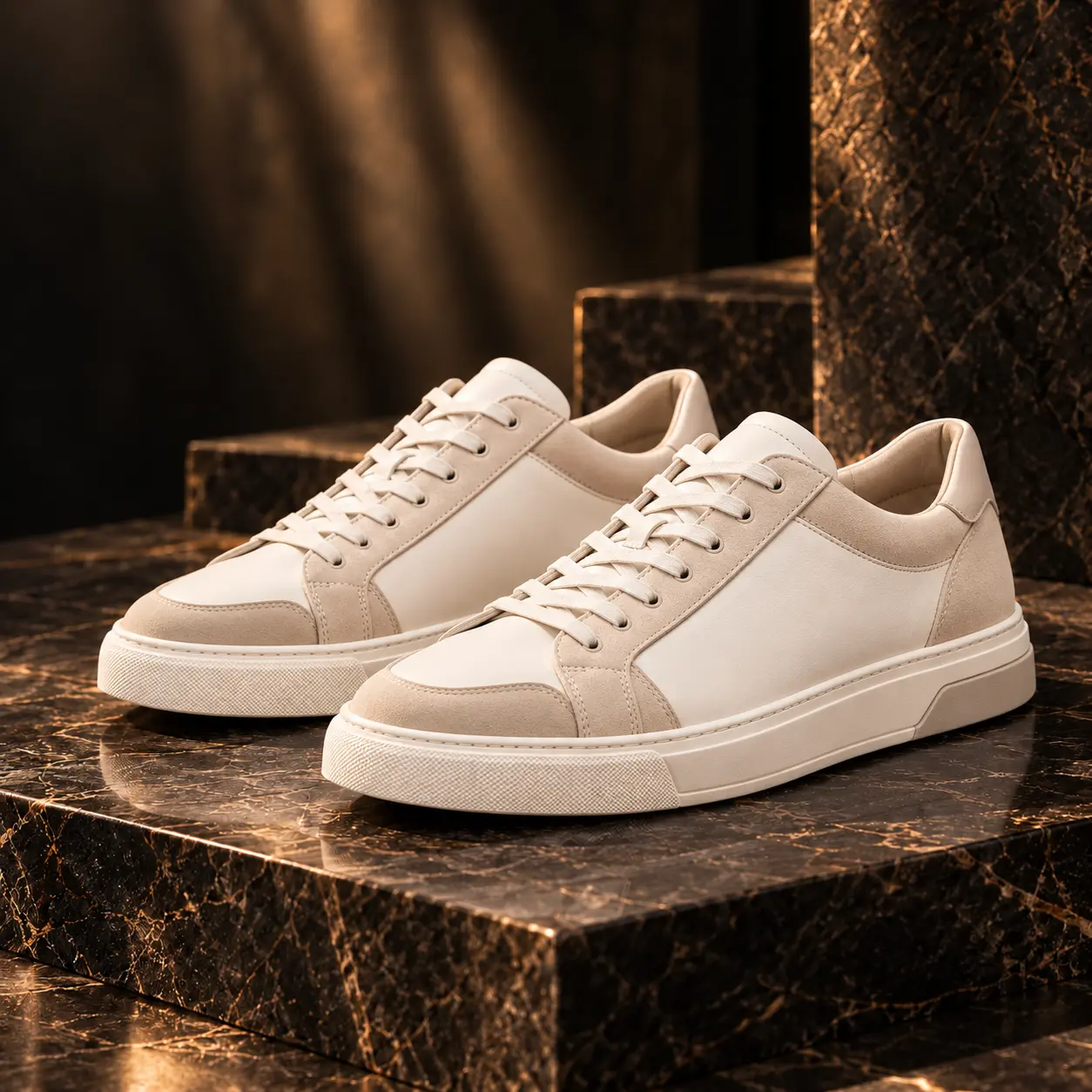 Cream sneakers