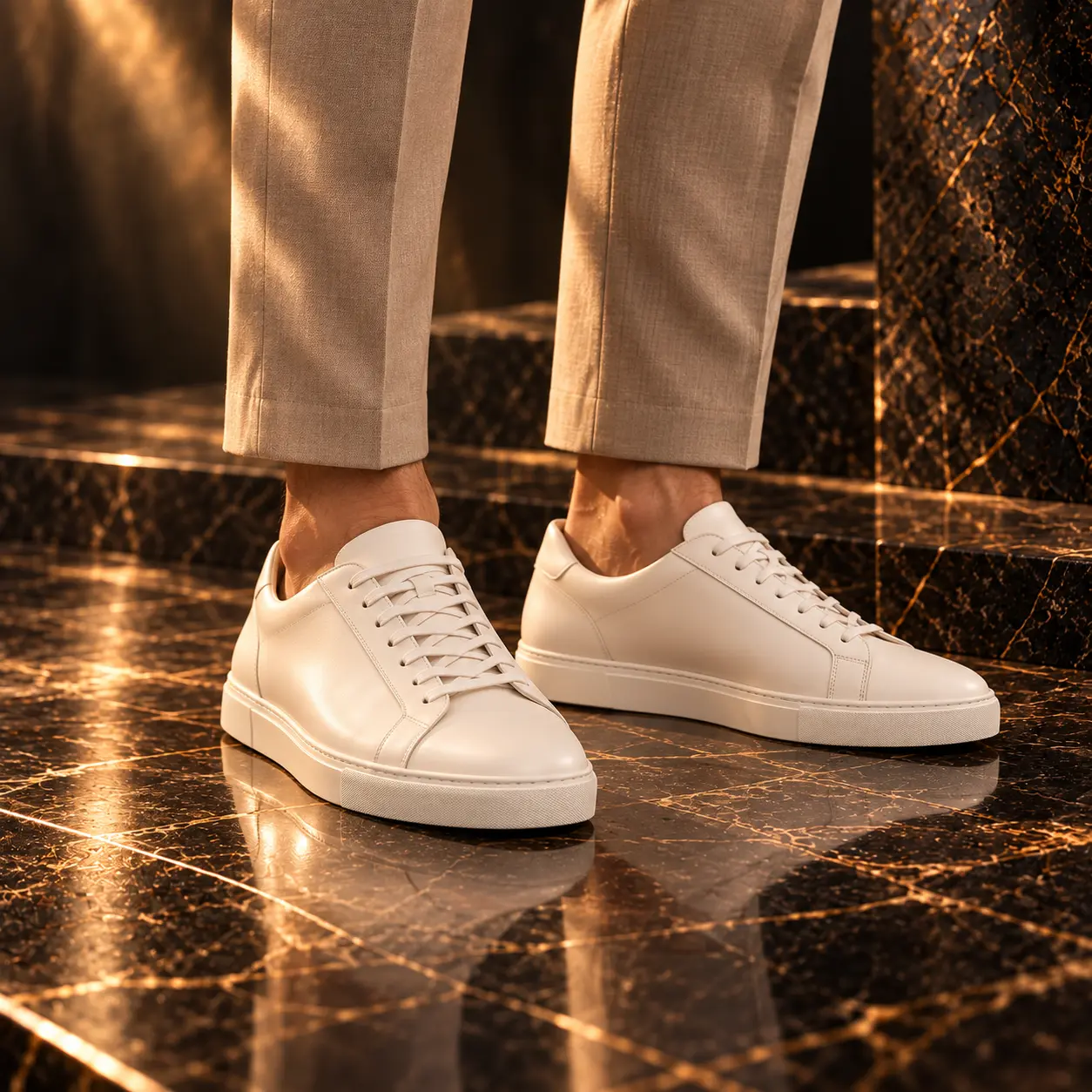 White sneaker styling